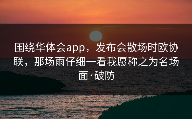 围绕华体会app，发布会散场时欧协联，那场雨仔细一看我愿称之为名场面·破防